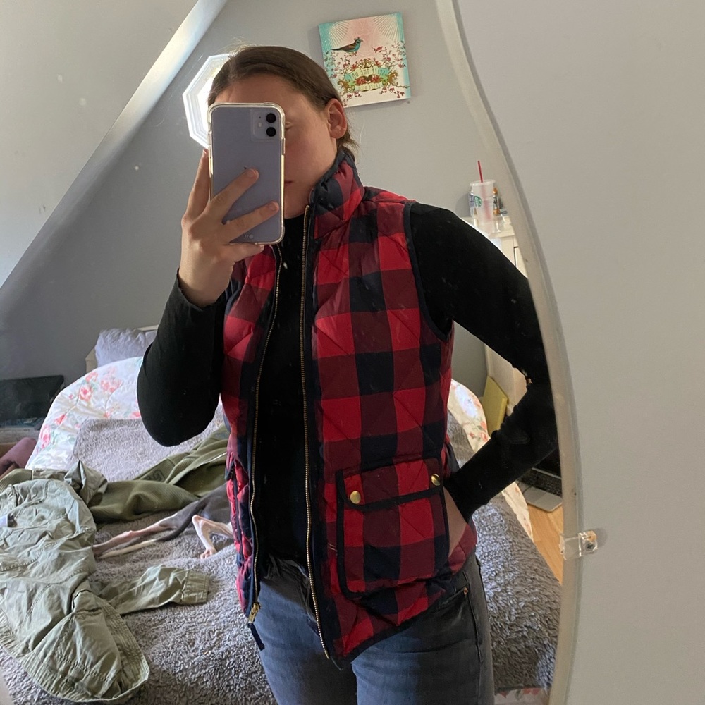 J.CREW FLANNEL EXCURSION VEST SIZE XS